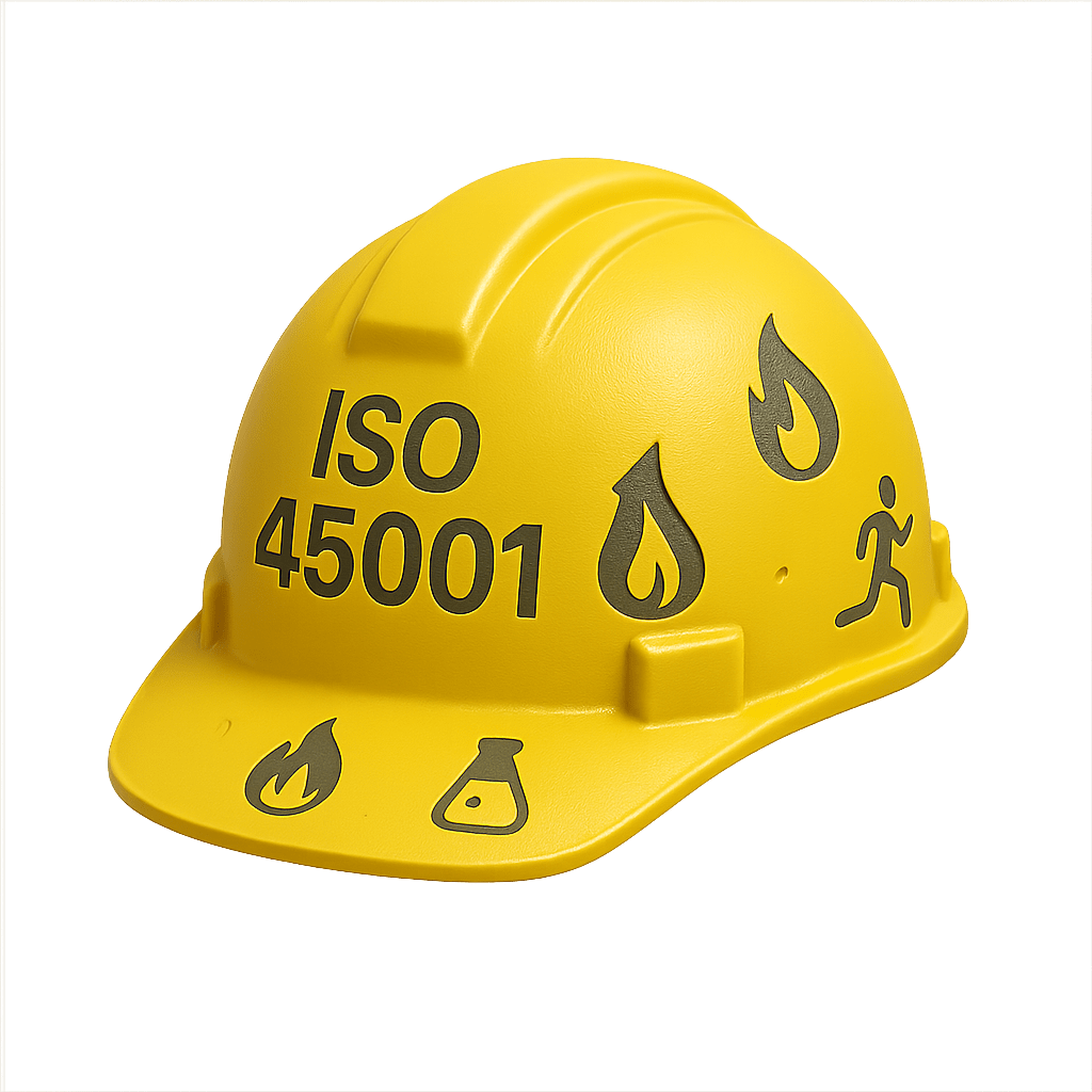 ISO 45001 Health & Safety Management – Secure Compliance Padlock Symbol