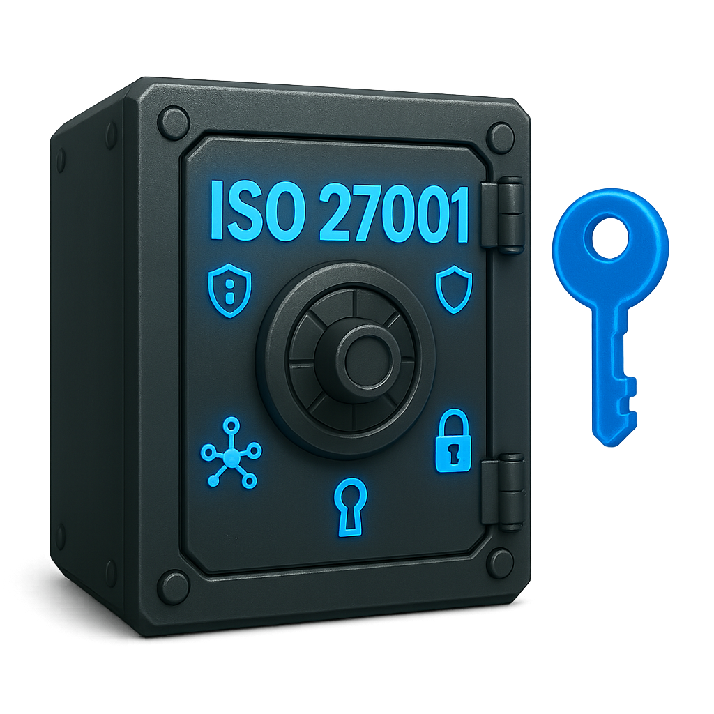ISO 45001 Health & Safety Management – Secure Compliance Padlock Symbol