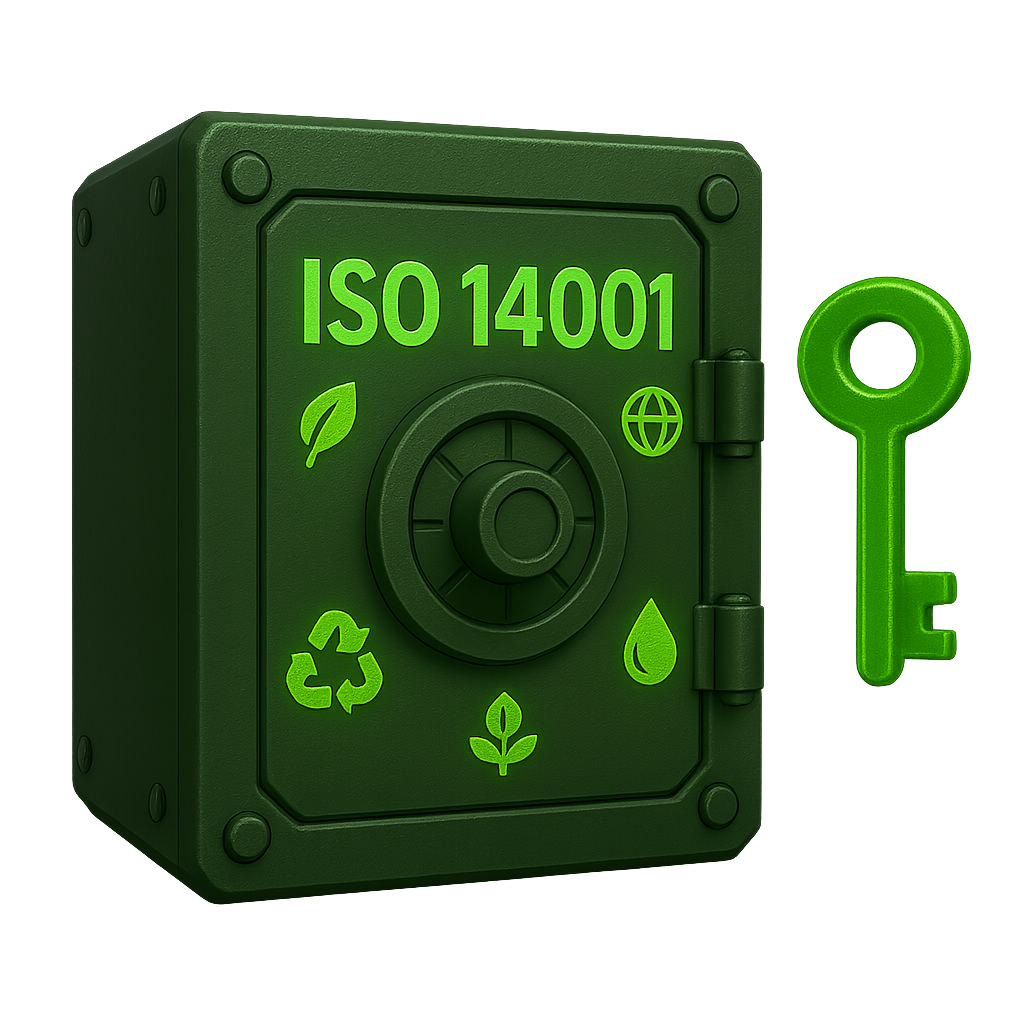 ISO 45001 Health & Safety Management – Secure Compliance Padlock Symbol