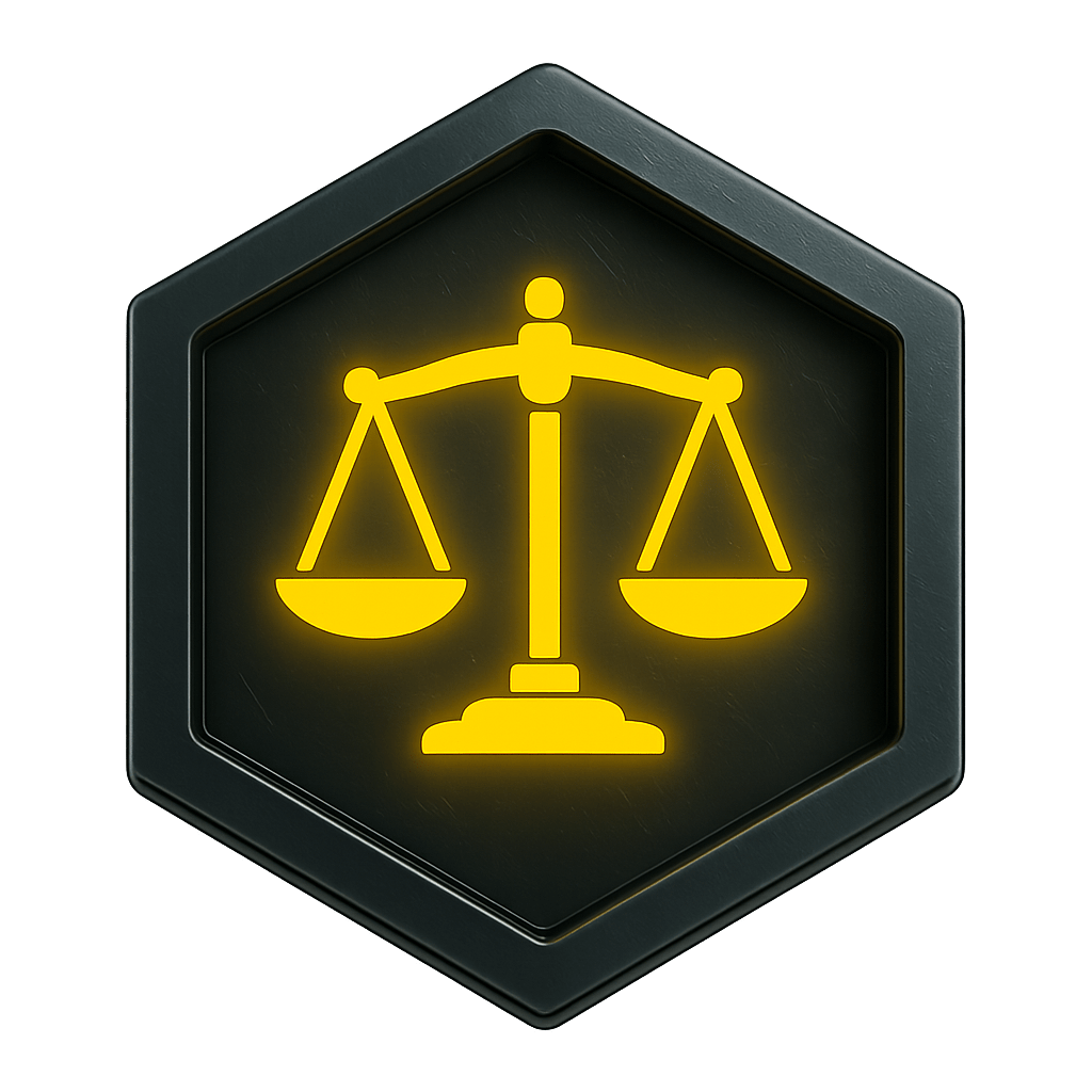 3D chrome shield to symbolize protection and reliability.