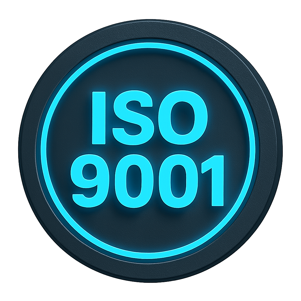 Zebsoft ISO 9001 quality management system guardian with chrome shield and process gear background