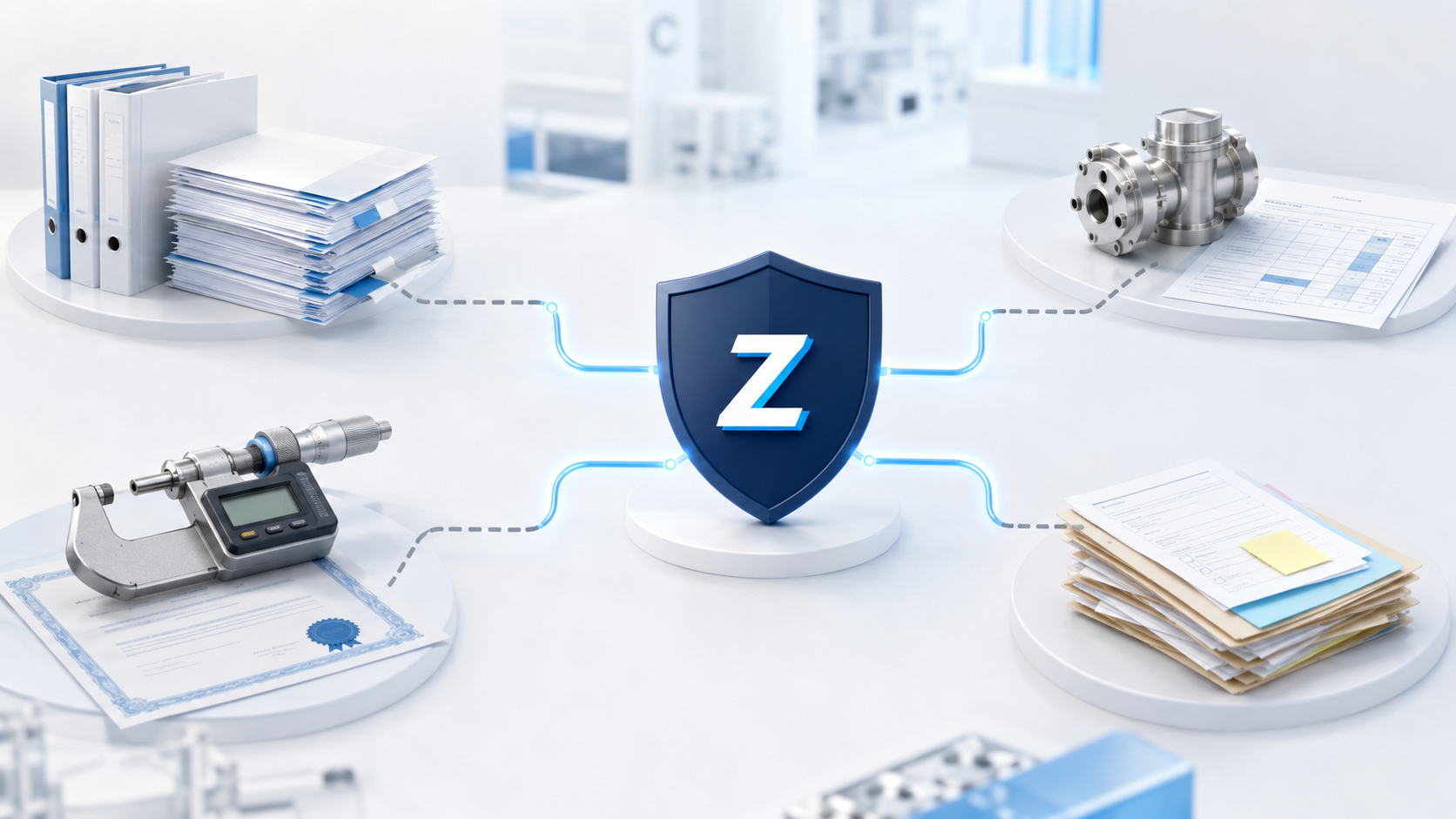 Connecting Medical Device Quality Evidence | Zebsoft Operational workflow illustrating Supplier Management Software managing the complete supplier lifecycle from supplier onboarding and validation through approval, ongoing compliance monitoring, supplier audits and continuous improvement. Connected workflow demonstrates traceability, operational control and supplier assurance within the Zebsoft Assurance Platform.