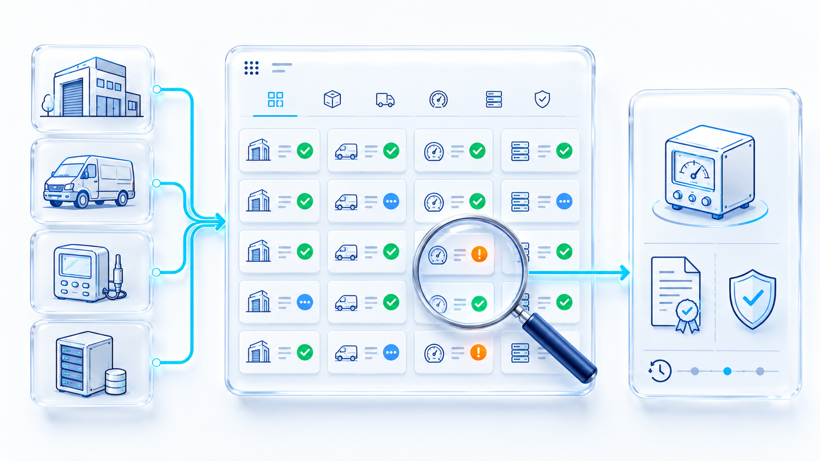 See the Recorded Asset Position Across the Estate | Zebsoft Global asset management dashboard for maintenance inspection calibration location and defects