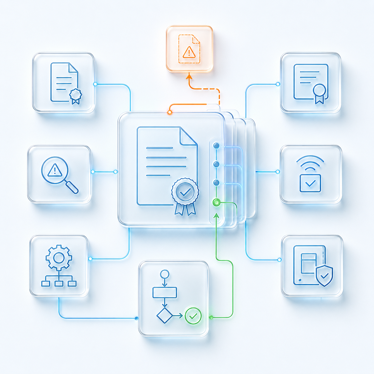 Connect Policies to the Work They Govern | Zebsoft Document control connected to requirements workflows training and evidence
