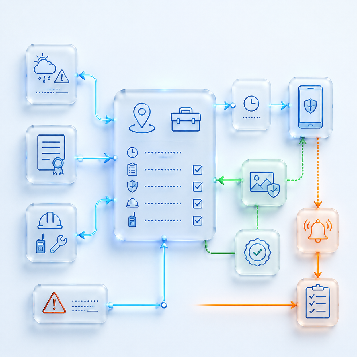 Keep Remote Workers Connected Through a Controlled Safety Process | Zebsoft Remote staff safety workflow connecting assignment risk checks communication and escalation