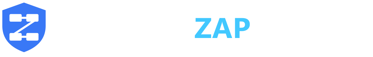 ZEBSOFT® ZAP logo ZEBSOFT® ZAP logo with blue shield and white workflow mark